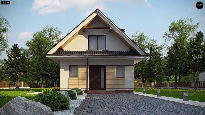 Проєкт будинку U362 - З мансардним поверхом дома в Україні