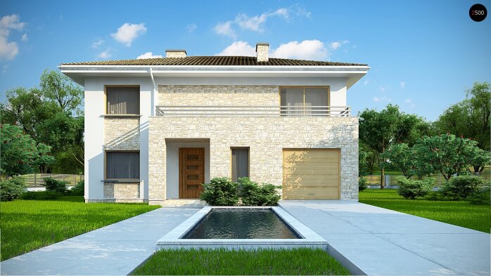 Проєкт будинку Ux4 A - Двоповерхові дома в Україні