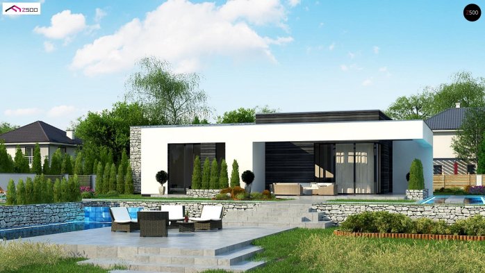 Проєкт будинку Ux153 - Одноповерхові дома в Україні