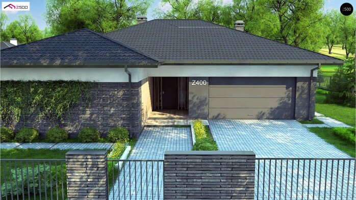 Проект дома U400 - 2 Одноэтажные дома в Украине