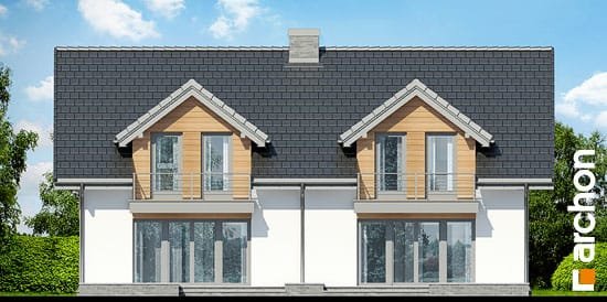 Проект дома Дом в клематисах 11 - 6 С мансардным этажом дома в Украине