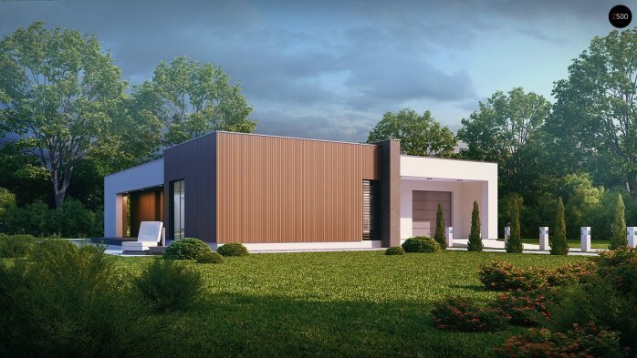Проект дома Ux49 - 4 Одноэтажные дома в Украине