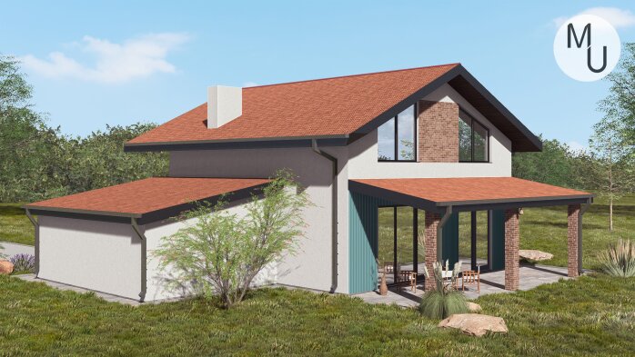 Проєкт будинку DBMU Труа - Двоповерхові дома в Україні