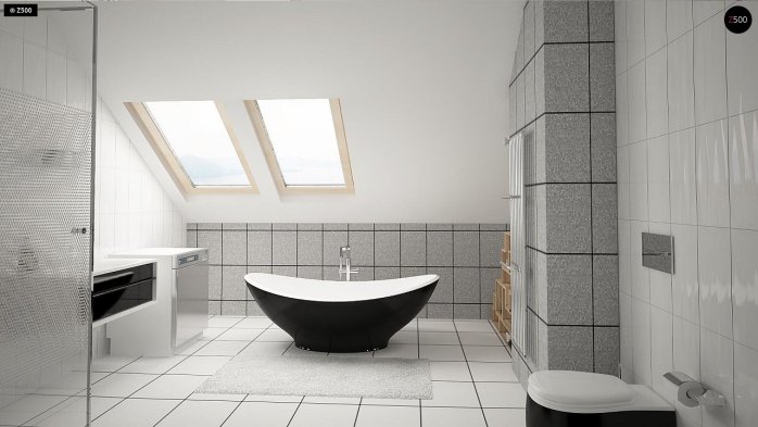 Проєкт будинку U219 - З мансардним поверхом дома в Україні