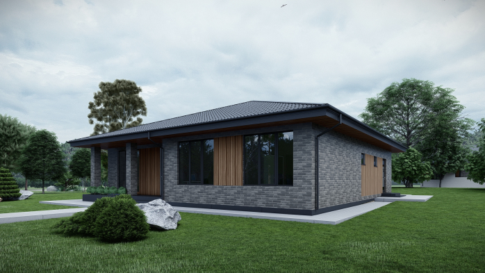 Проєкт будинку DBT 557 - Одноповерхові дома в Україні