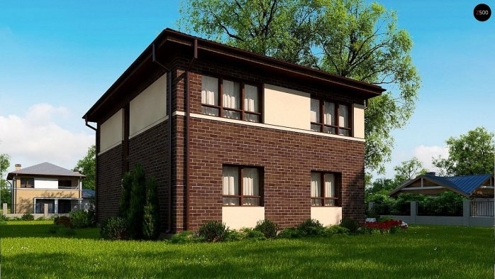 Проєкт будинку Ux24 a v1 - Двоповерхові дома в Україні