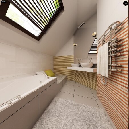 Проєкт будинку U79 GP - З мансардним поверхом дома в Україні