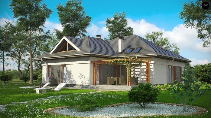 Проєкт будинку U306 - З мансардним поверхом дома в Україні