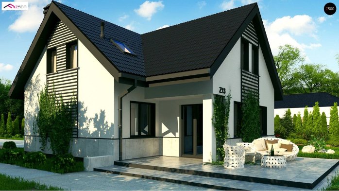 Проект дома U13 - 3 С мансардным этажом дома в Украине