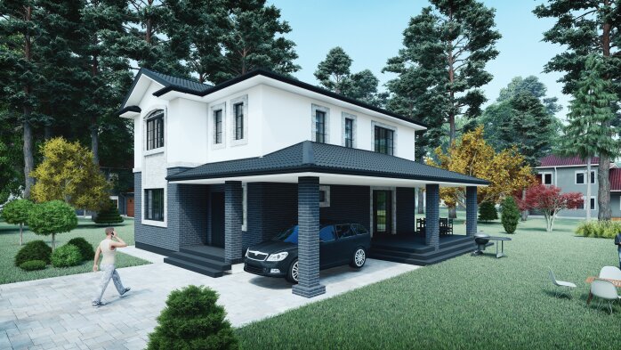 Проект дома DBT 268-2 - 1 Двухэтажные дома в Украине