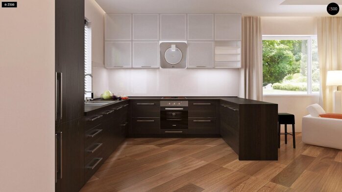 Проєкт будинку U35 BG - З мансардним поверхом дома в Україні