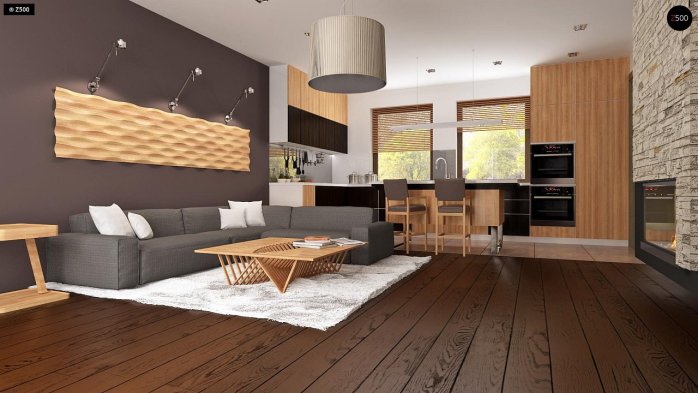 Проект дома U261 v1 - 7 С мансардным этажом дома в Украине