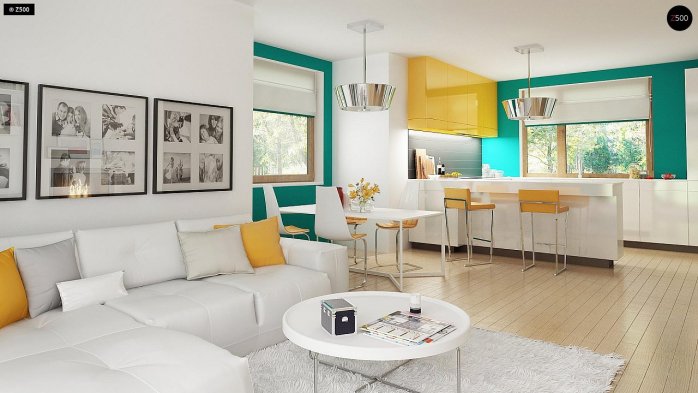 Проєкт будинку U162 GLv2 - З мансардним поверхом дома в Україні