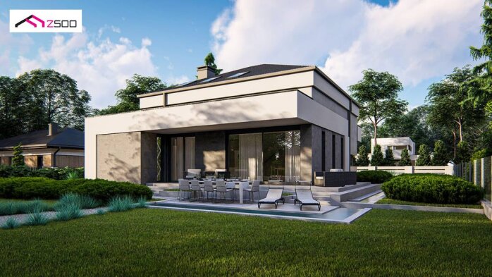 Проєкт будинку U495 - З мансардним поверхом дома в Україні