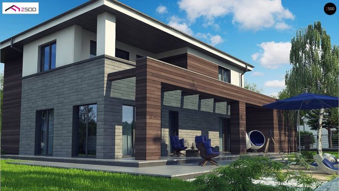 Проект дома Ux109 v1 - 4 Двухэтажные дома в Украине