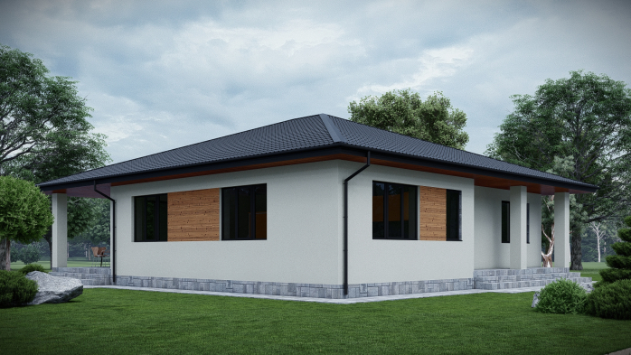 Проект дома DBT 621 - 3 Одноэтажные дома в Украине