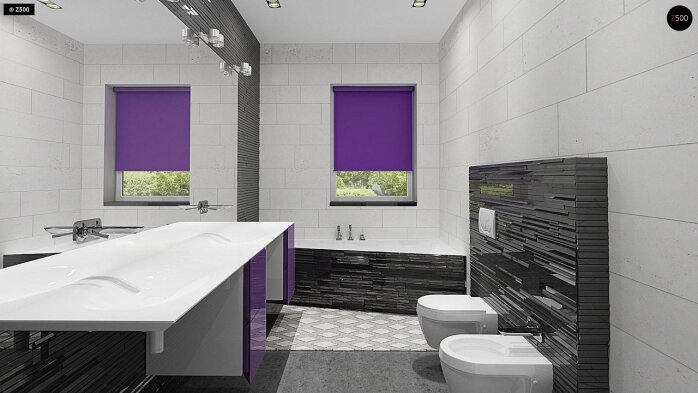 Проект дома U255 B pc - 12 С мансардным этажом дома в Украине