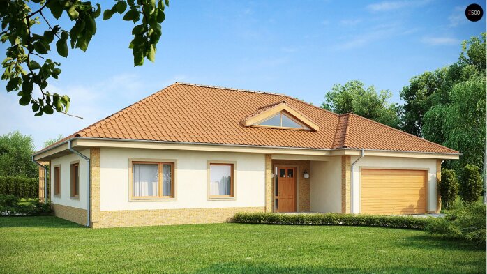 Проєкт будинку U77 - Одноповерхові дома в Україні