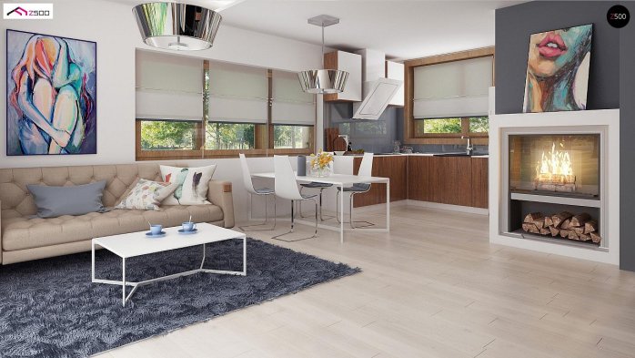 Проєкт будинку U217 - З мансардним поверхом дома в Україні