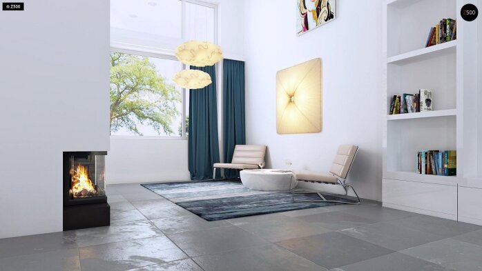 Проект дома Ux34 - 5 Одноэтажные дома в Украине