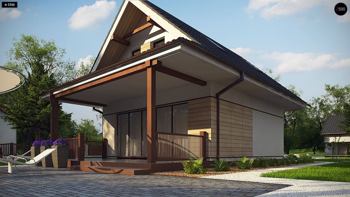 Проєкт будинку U362 - З мансардним поверхом дома в Україні