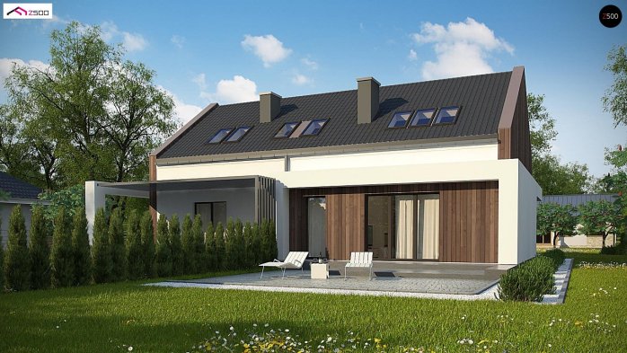 Проект дома U346 - 6 С мансардным этажом дома в Украине