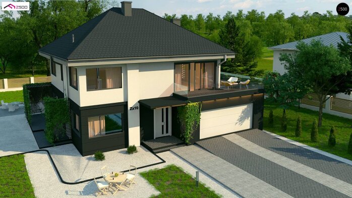 Проєкт будинку Ux10 - Двоповерхові дома в Україні