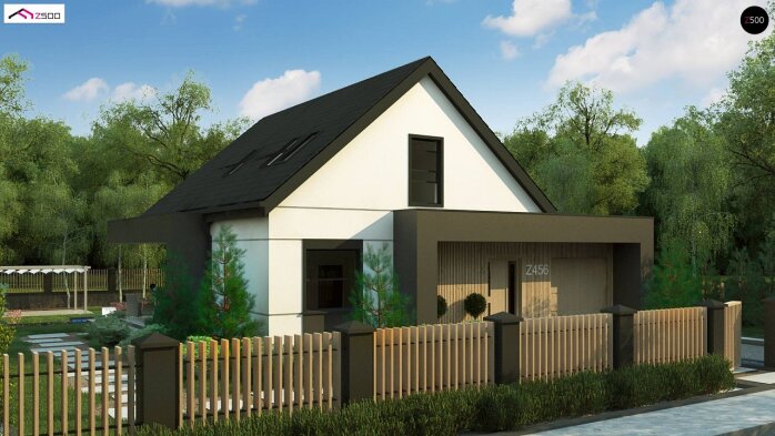 Проект дома U456 - 1 С мансардным этажом дома в Украине