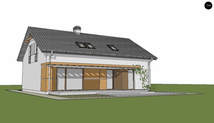 Проект дома U261 v1 - 2 С мансардным этажом дома в Украине