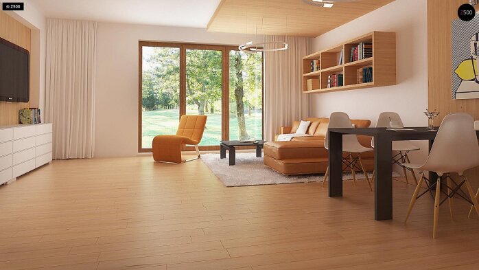 Проект дома U69 - 4 Одноэтажные дома в Украине