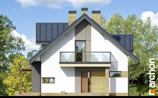 Проект дома Дом в рододендронах (Н) вер.2 - 3 С мансардным этажом дома в Украине