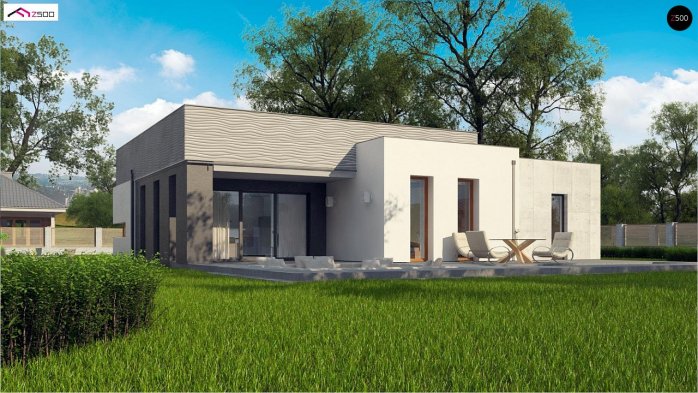 Проєкт будинку Ux56 BG - Одноповерхові дома в Україні