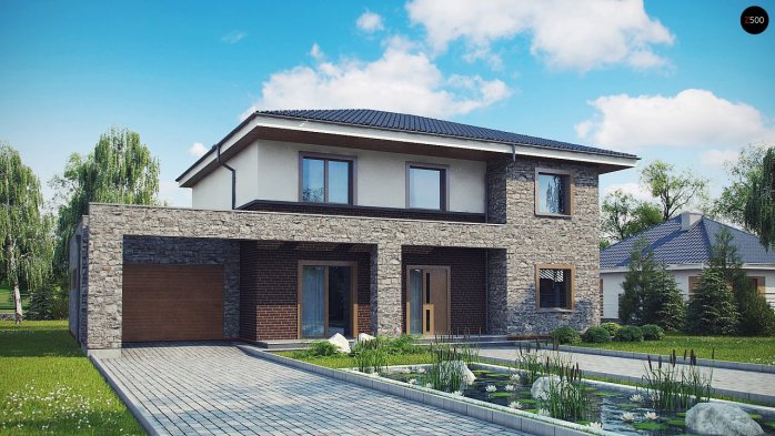 Проєкт будинку Ux109 - Двоповерхові дома в Україні