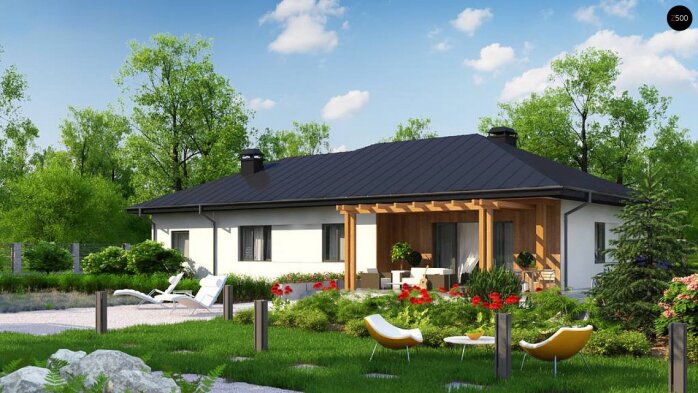 Проект дома U176 GP - 4 Одноэтажные дома в Украине