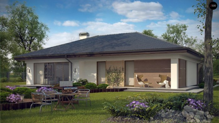 Проект дома U268 - 3 Одноэтажные дома в Украине