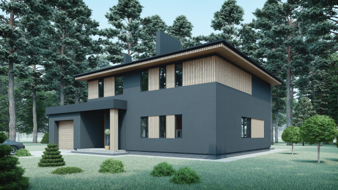 Проект будинку DBT 265 - Двоповерхові дома в Україні