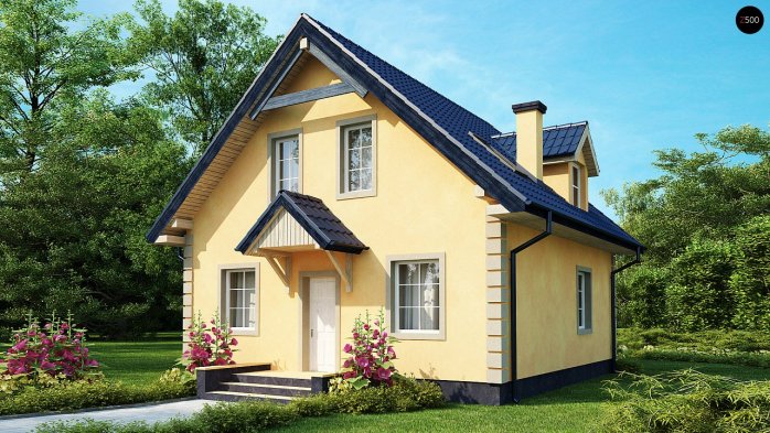 Проєкт будинку U1 - З мансардним поверхом дома в Україні