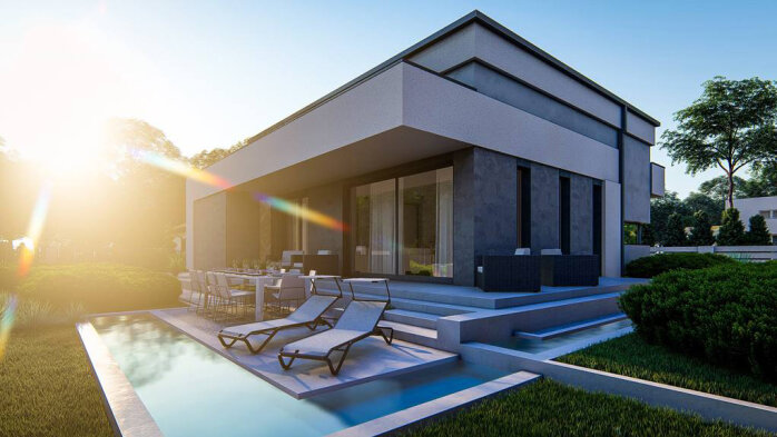 Проєкт будинку U495 - З мансардним поверхом дома в Україні