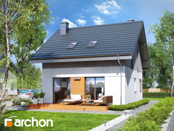 Проєкт будинку Будинок в аркадії - З мансардним поверхом дома в Україні