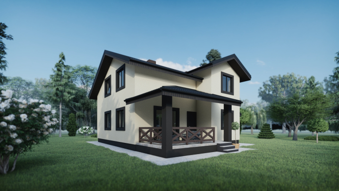 Проект дома DBT 206 - 5 Двухэтажные дома в Украине