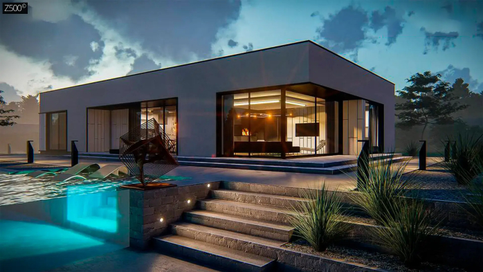 Проєкт будинку Ux88 pk - Одноповерхові дома в Україні