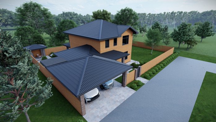 Проект дома DBT 613 - 1 Двухэтажные дома в Украине