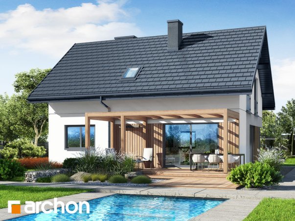 Проект дома Дом в вистерии 8 - 2 С мансардным этажом дома в Украине