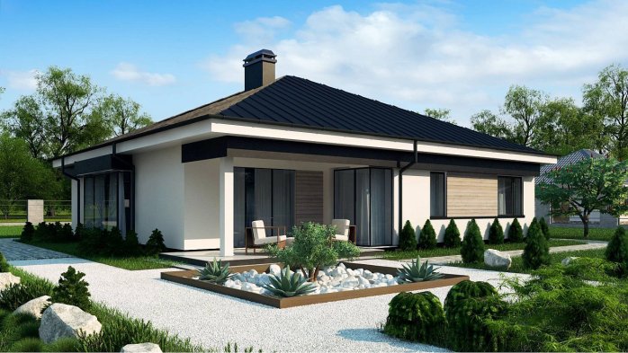 Проект дома U200 BG v2 - 3 Одноэтажные дома в Украине