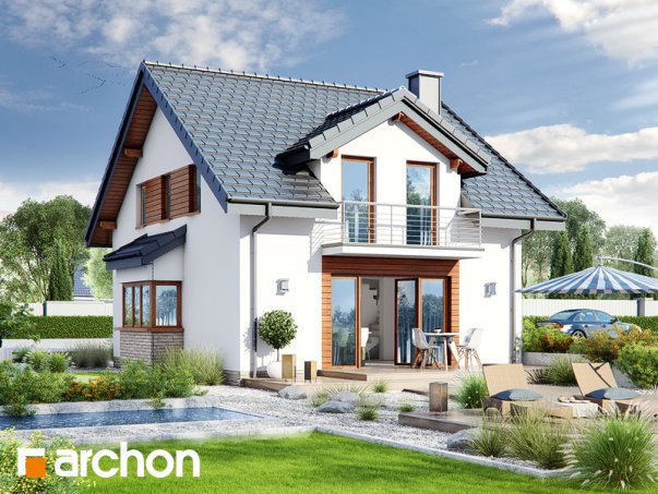 Проєкт будинку Будинок в кульбабах (Н) вер.3 - З мансардним поверхом дома в Україні