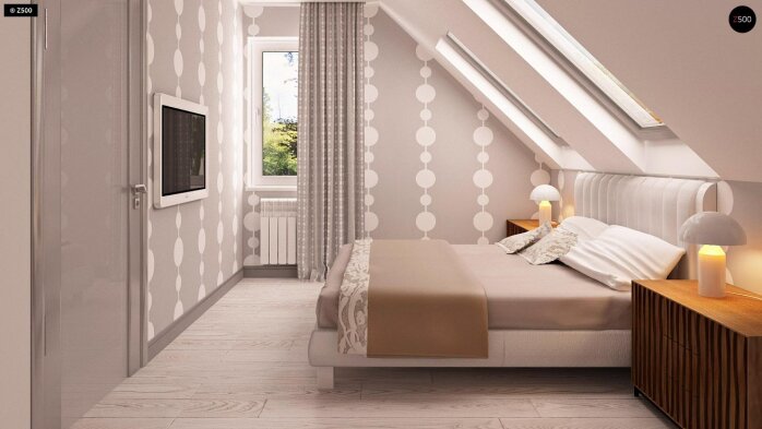 Проєкт будинку U216 GL - З мансардним поверхом дома в Україні