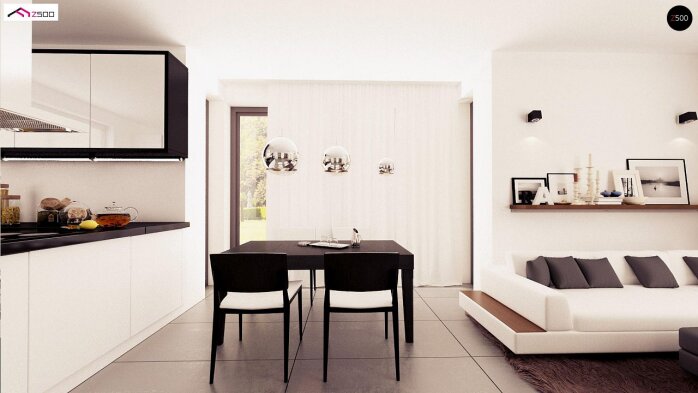 Проект дома U95 A - 9 С мансардным этажом дома в Украине