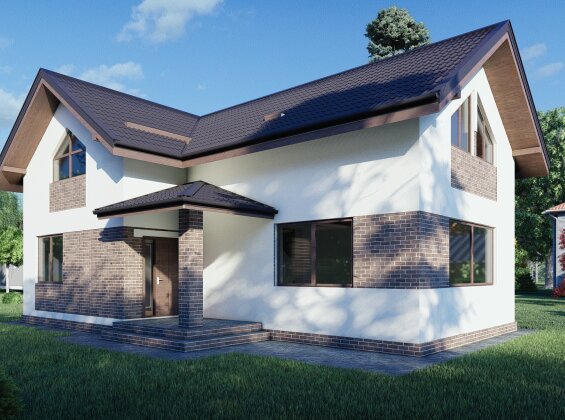 Проект будинку з мансардою DBT 168