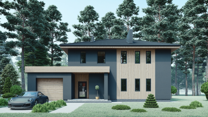 Проект будинку DBT 265 - Двоповерхові дома в Україні