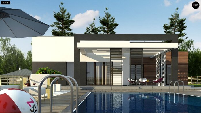 Проєкт будинку Ux78 - Одноповерхові дома в Україні